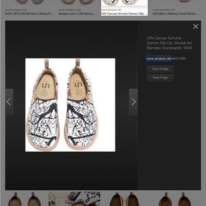 UIN CANVAS SLIP ON POMEGRANATE FALLING 10.5